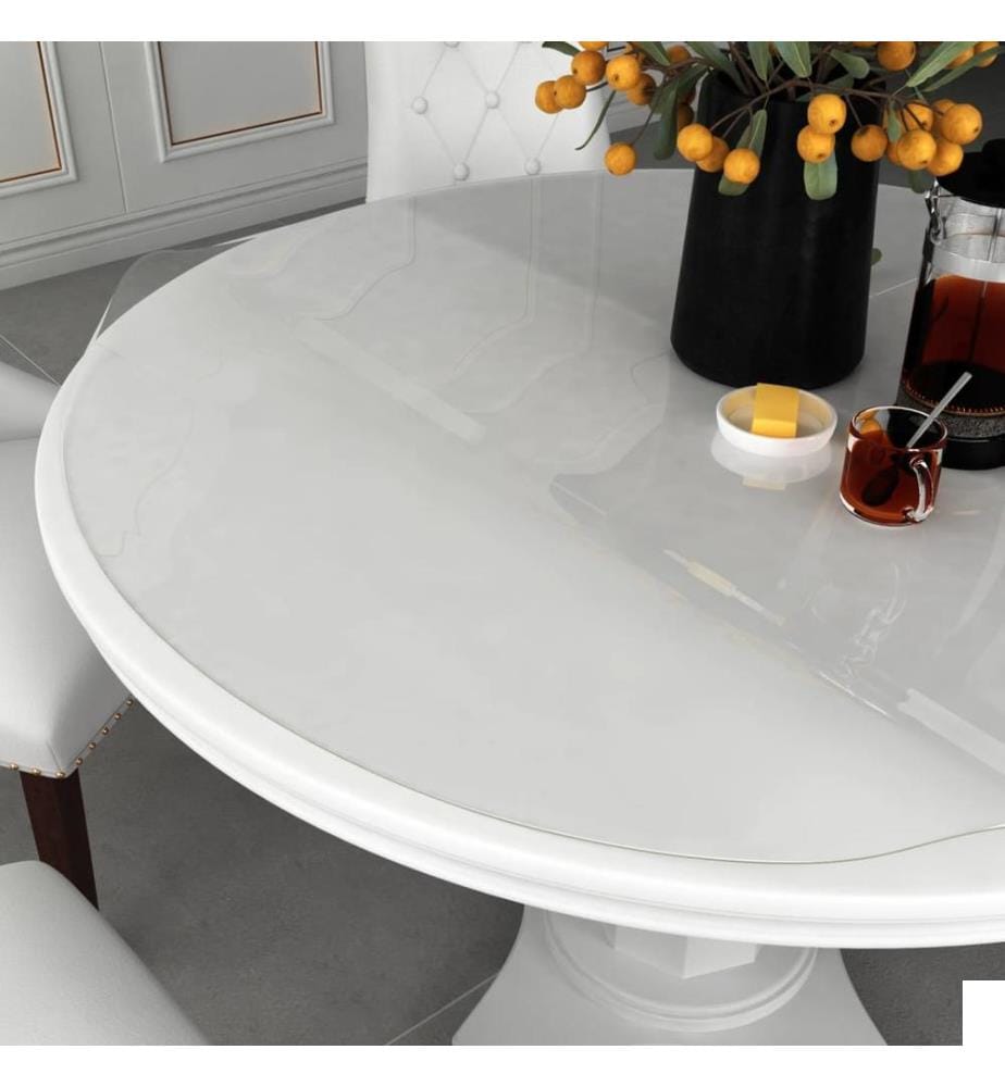 Protecteur de table transparent Ø 110 cm 1,6 mm PVC