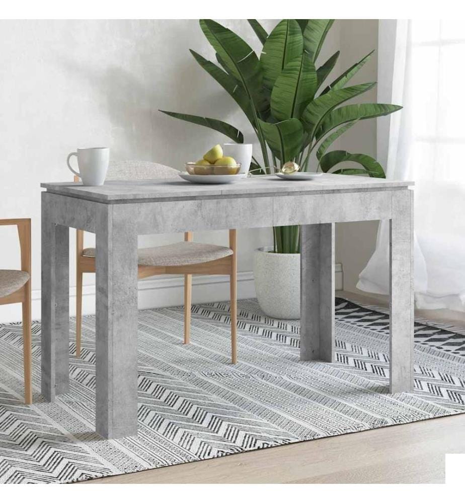 Table à manger Gris béton 120x60x76 cm Bois d'ingénierie