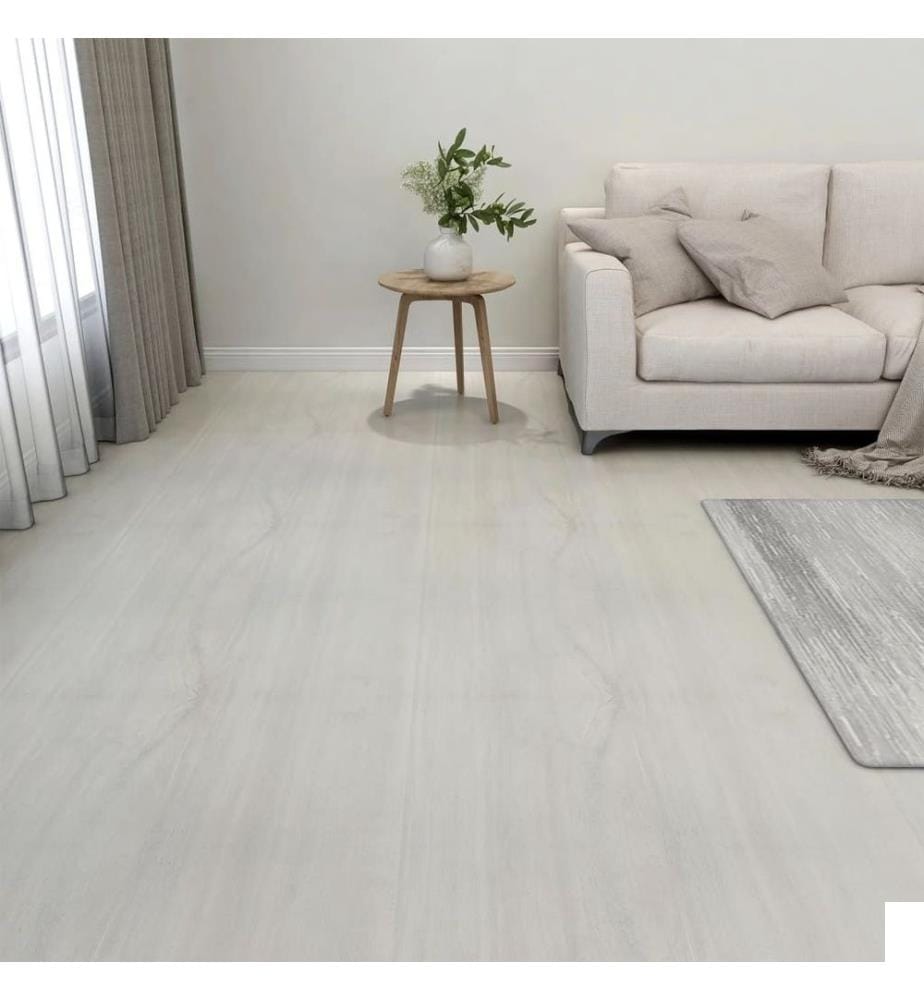 Planches de plancher autoadhésives 20 pcs PVC 1,86 m² Crème