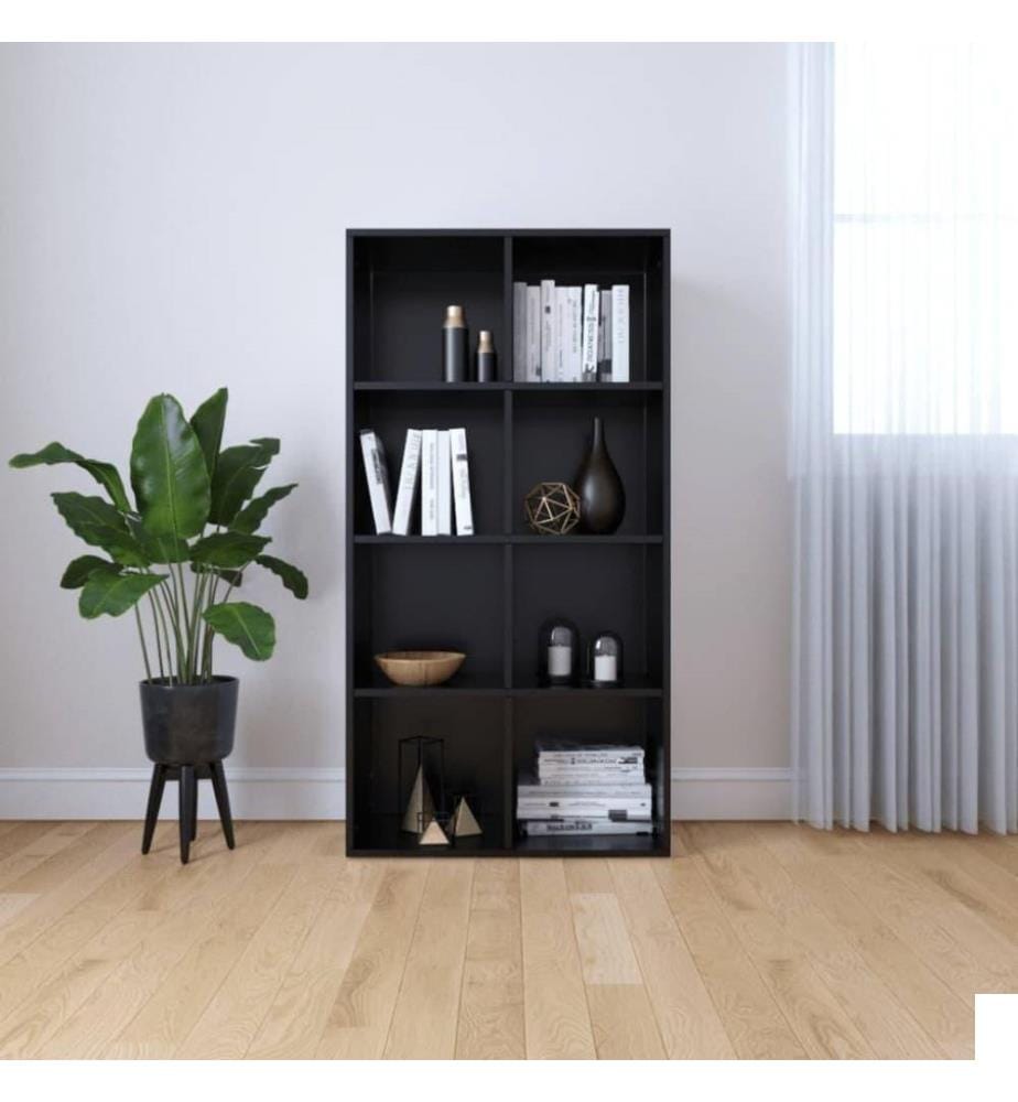 Bibliothèque/Buffet Noir 66x30x130 cm Bois d'ingénierie