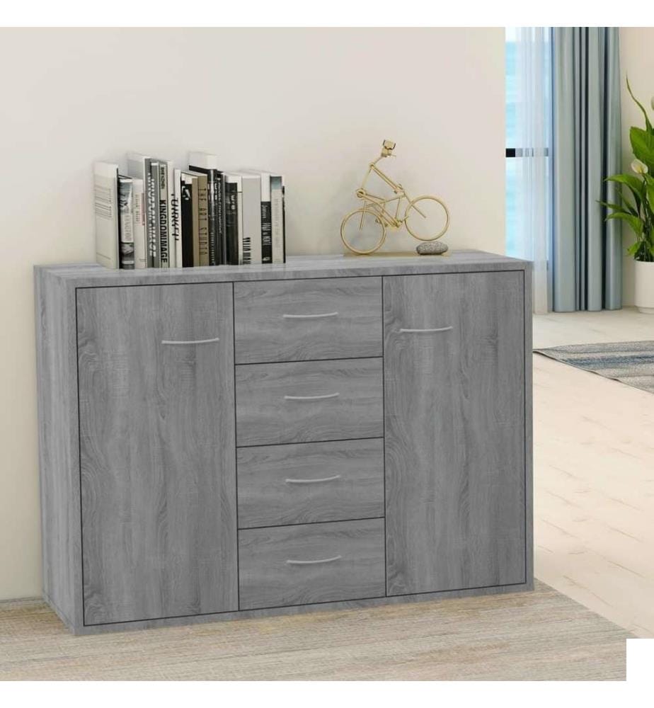 Buffet Sonoma gris 88x30x65 cm Bois d'ingénierie