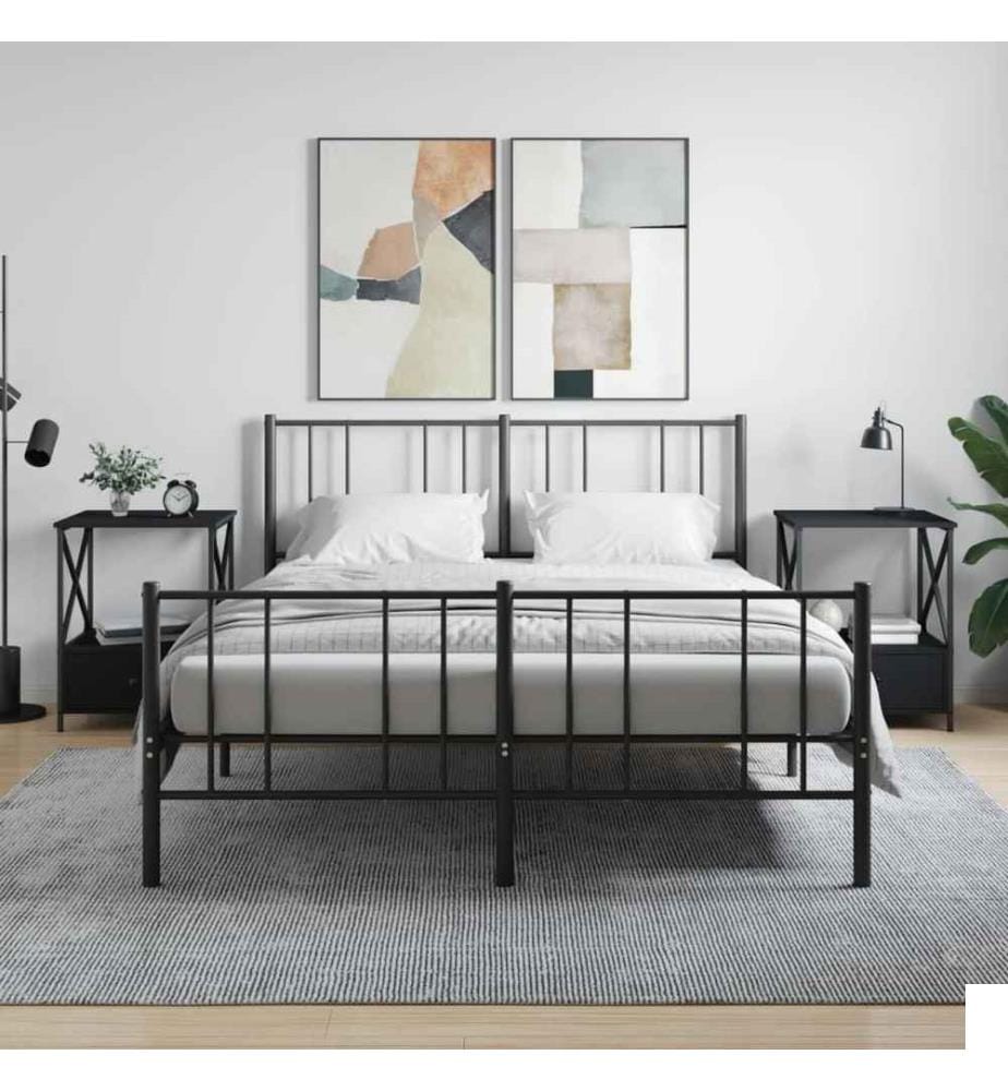Tables de chevet 2 pcs noir 50x41x65 cm bois dingénierie