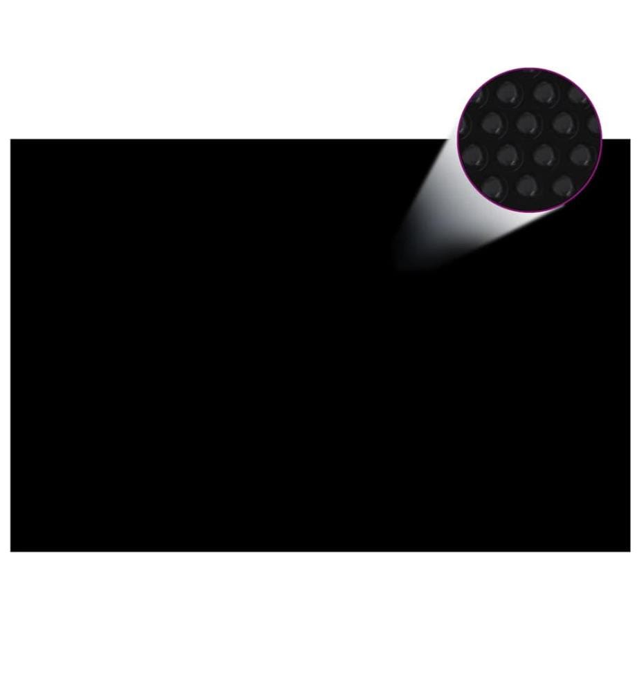 Film solaire de piscine PE rectangulaire flottant 6x4 m Noir
