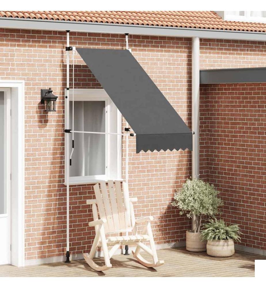 Auvent manuel rétractable 100 cm anthracite