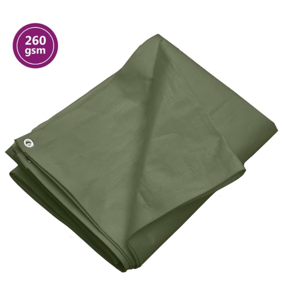 Bâche 260 g/m² 4x8 m Vert PEHD