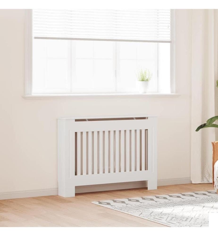 Cache-radiateur 112 cm MDF Blanc