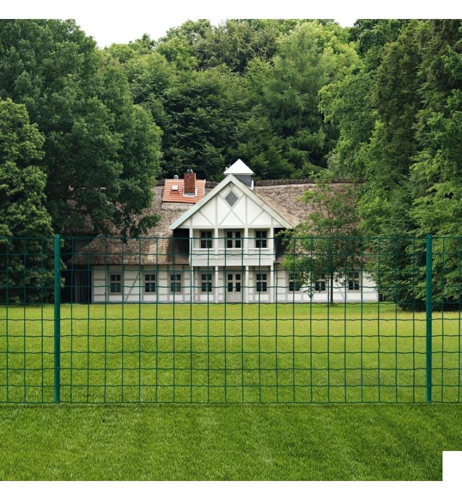 Clôture Euro Acier 20x1 m Vert