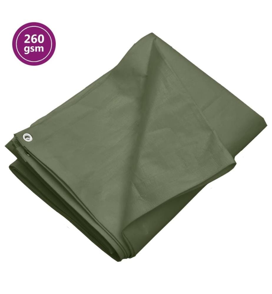 Bâche 260 g/m² 8x10 m Vert PEHD