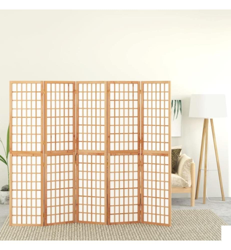 Cloison de séparation pliable 5 panneaux 200x170 cm
