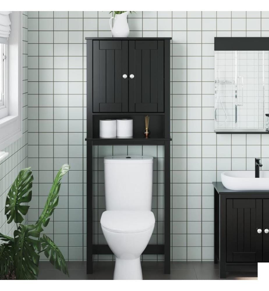Rangement au-dessus de la cuvette BERG noir bois massif