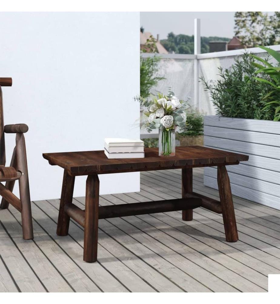 Table basse 90x50x41 cm bois massif d'épicéa