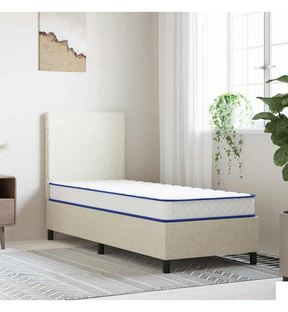 Matelas en mousse à mémoire de forme blanc 80x200x17 cm doux