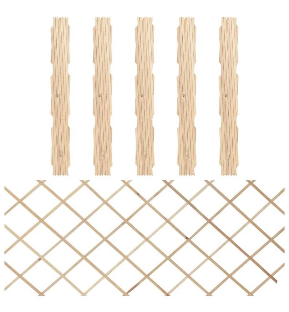 Clôtures en treillis 5 pcs Bois de sapin massif 180x80 cm