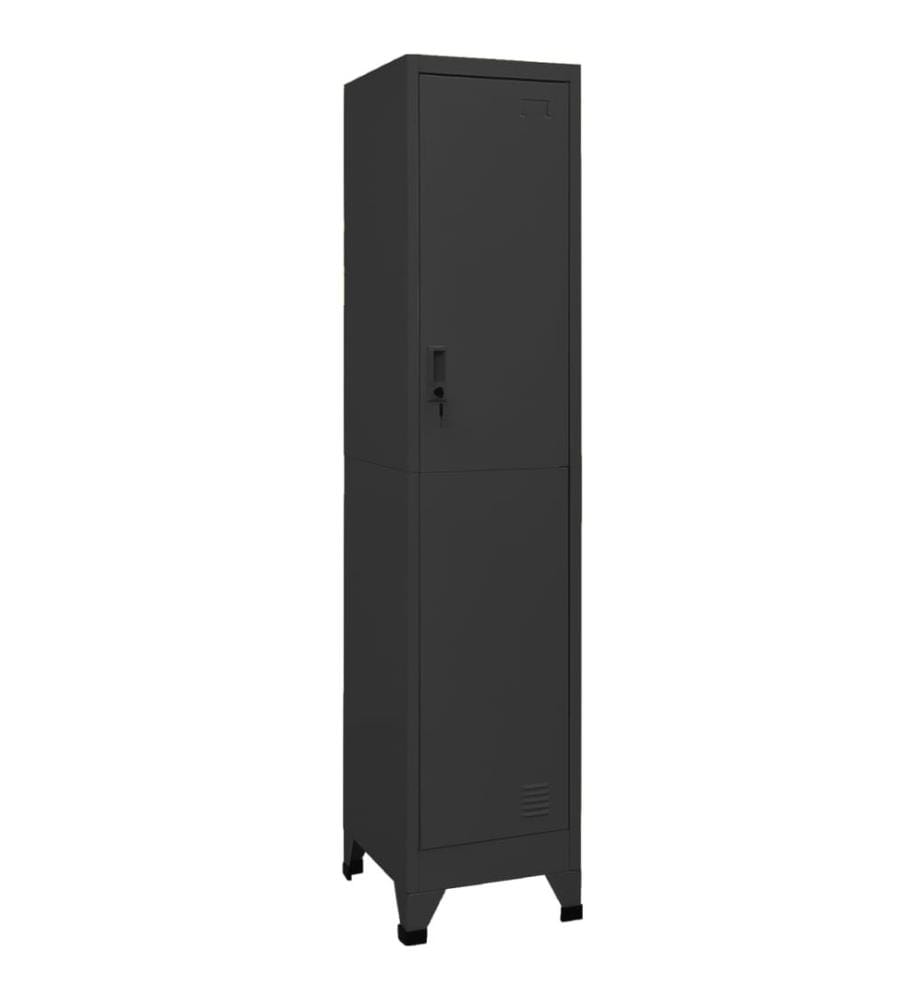Armoire à casiers Anthracite 38x45x180 cm Acier