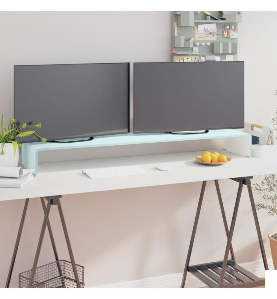 Meuble TV/Support pour moniteur 120x30x13 cm verre vert