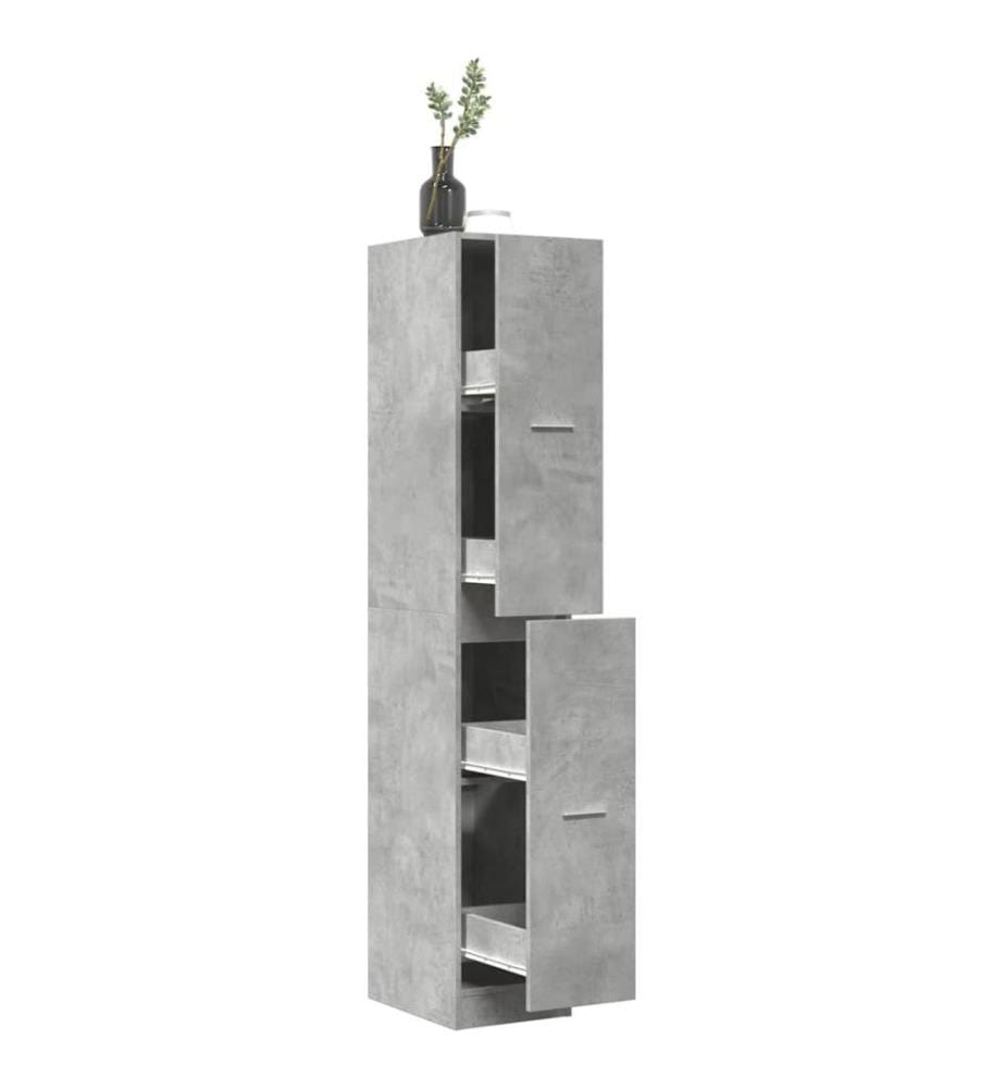 Armoire d'apothicaire gris béton 30x41x174,5 cm bois ingénierie