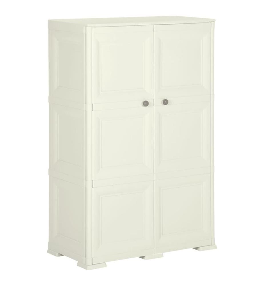 Armoire plastique 79x43x125 cm design bois glace à la vanille