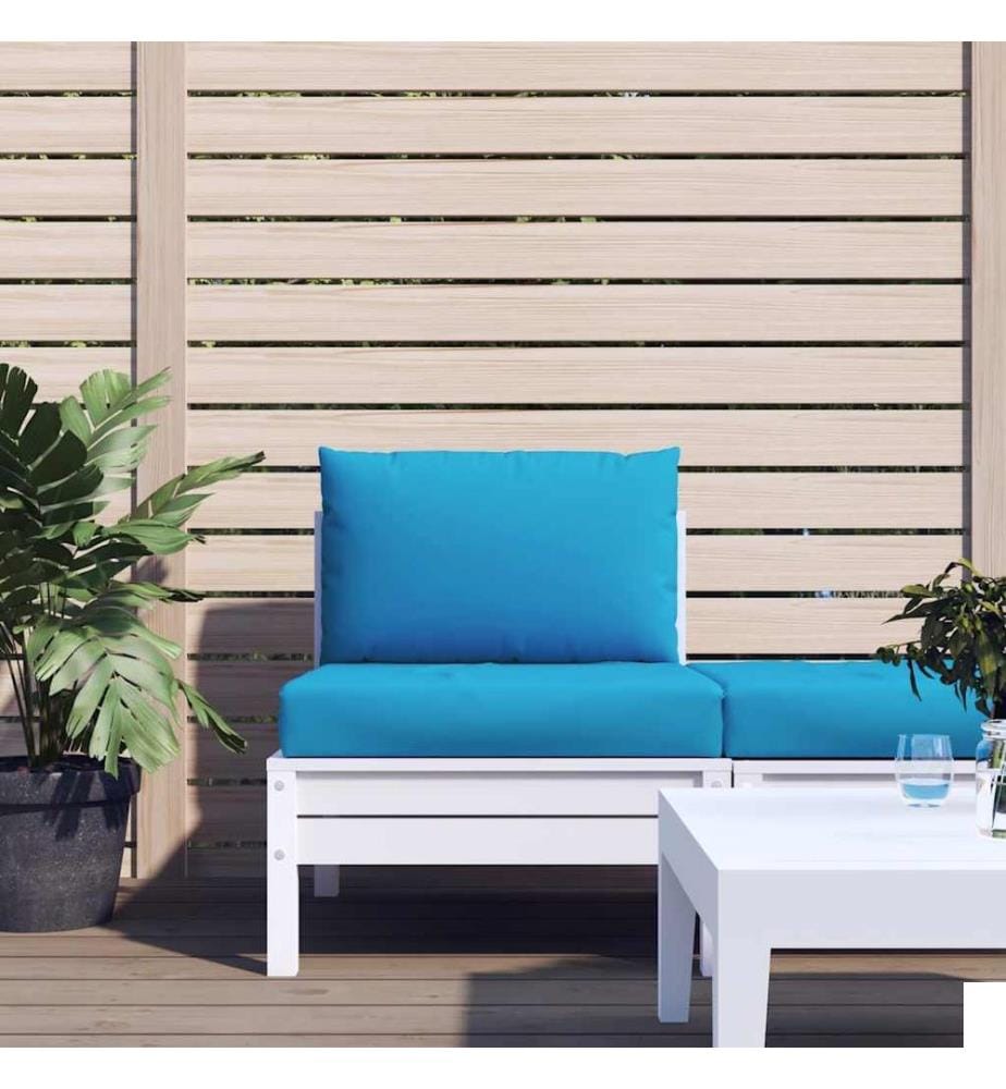 Coussins de palette lot de 2 bleu clair tissu oxford