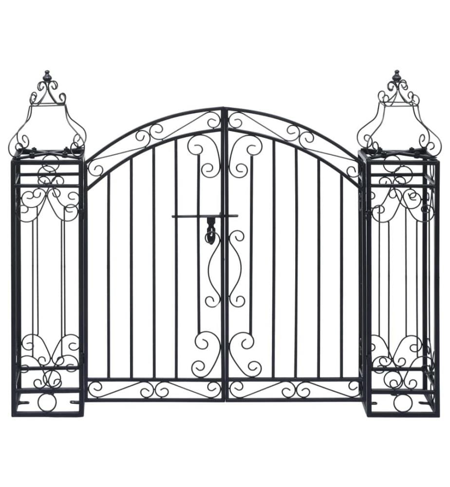 Portillon ornemental de jardin Fer forgé 122x20,5x100 cm