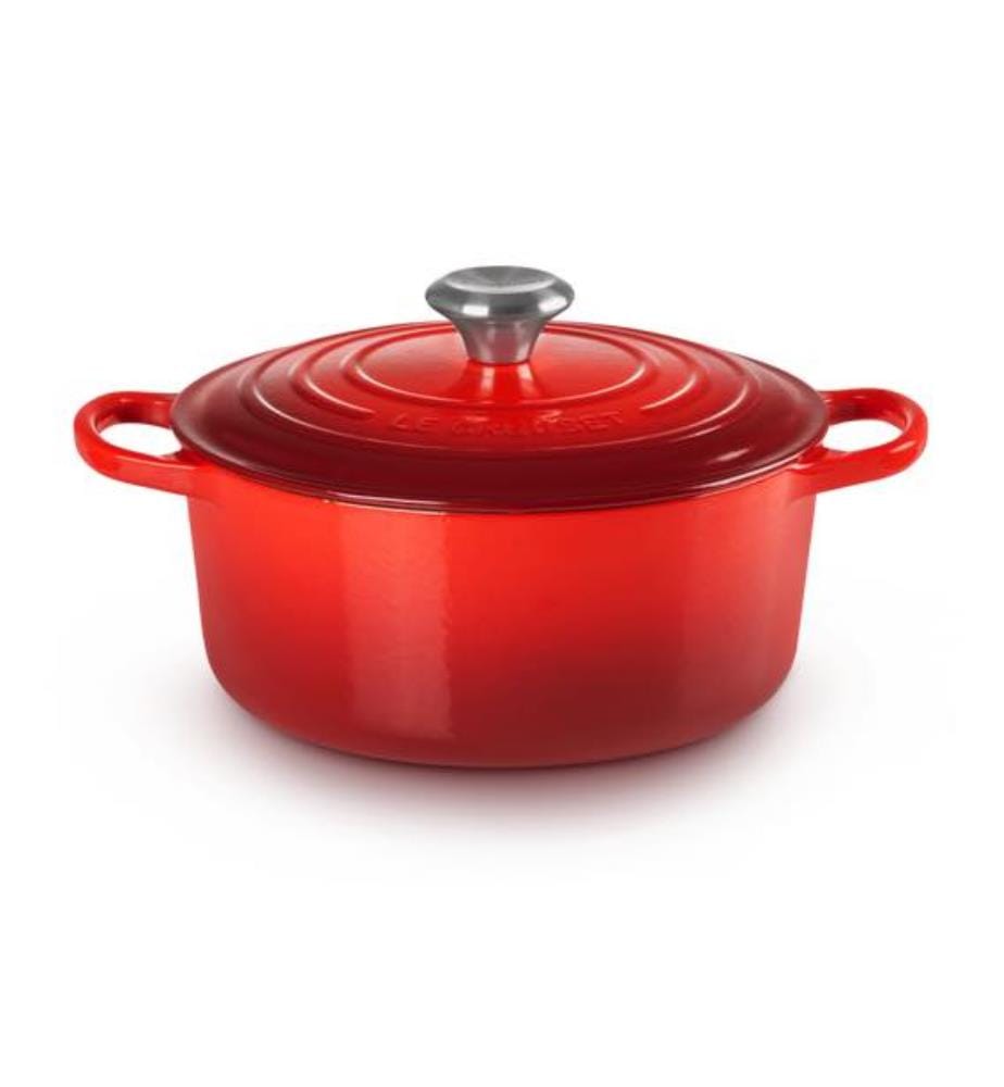 Caquelon à fondue vintage en fonte émaillée grise Le Creuset
