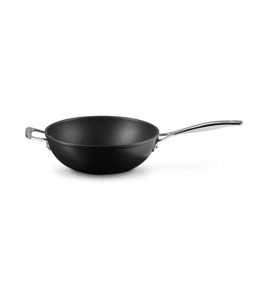 Poêle Wok Anti-Adhérente Les Forgées avec Poignée d'Assistance 26cm - Noir