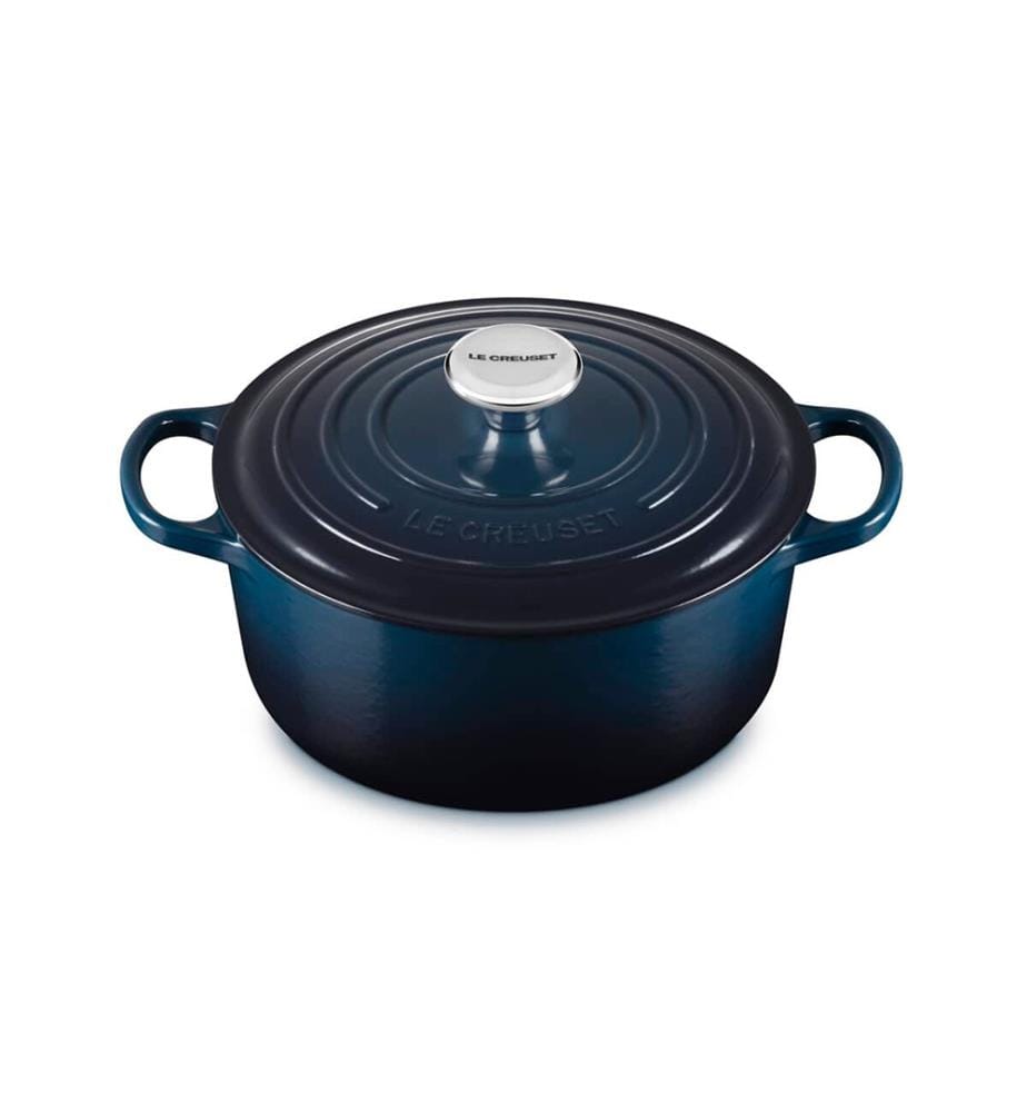 Casserole ronde en fonte Signature, 4,2 L - Bleu