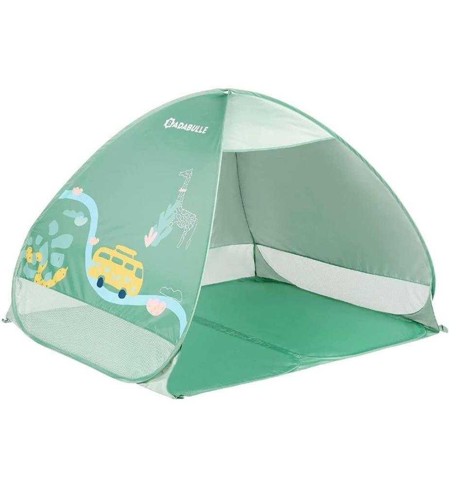 Tente Anti-UV Bébé Haute Protection Solaire FPS 50 & Système Pop-Up - Vert
