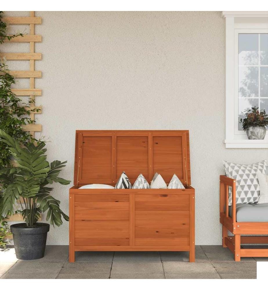 Boîte de rangement de jardin 99x49,5x58,5 cm bois massif sapin