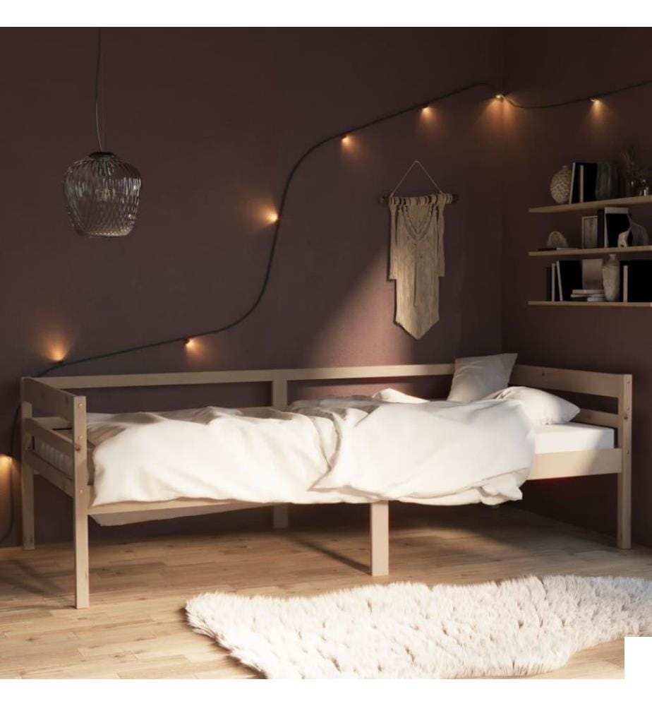 Cadre de lit Bois de pin massif 90x200 cm