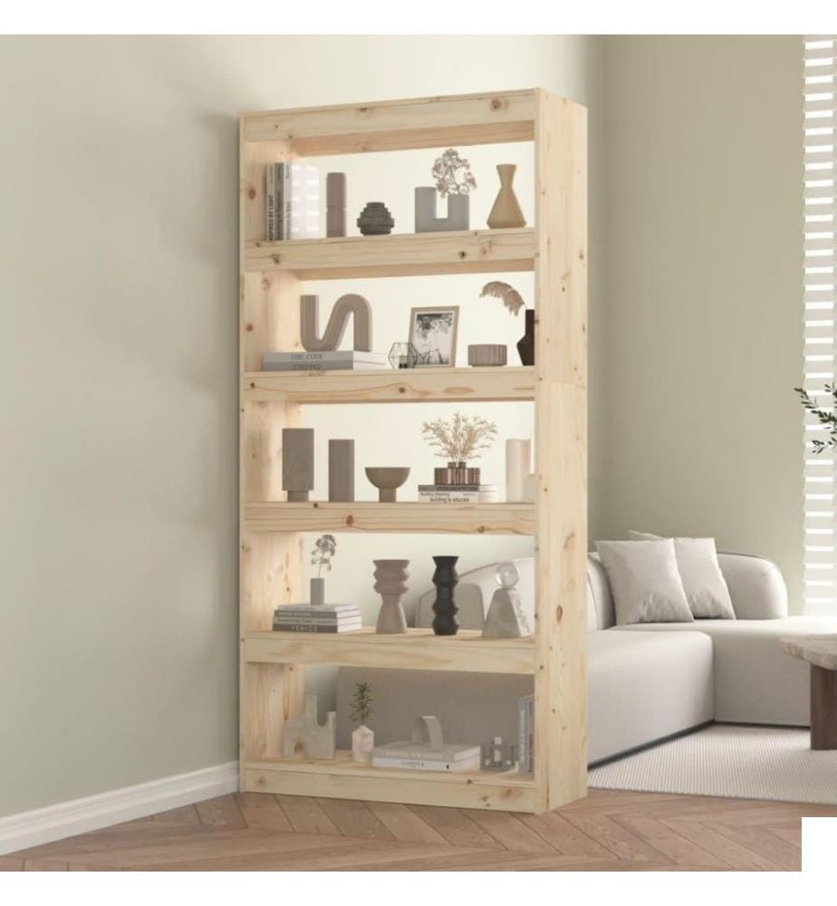 Bibliothèque/Séparateur de pièce 80x30x167,4 cm Bois de pin