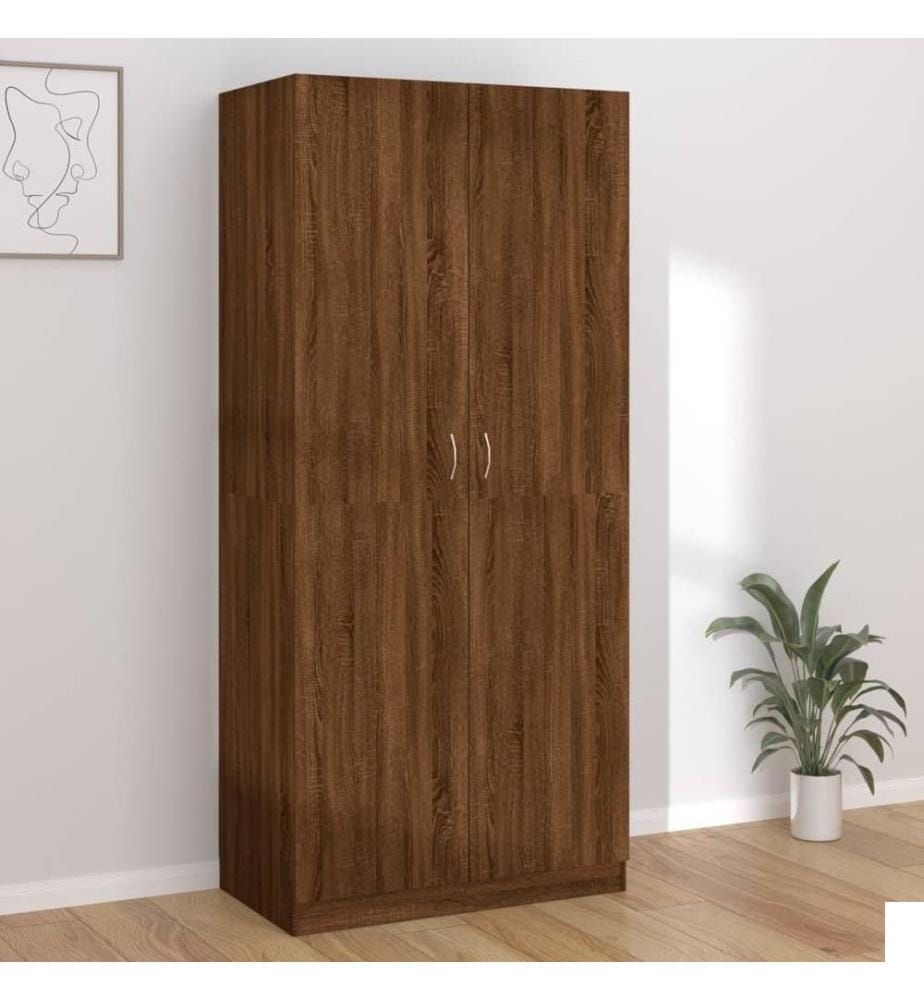 Garde-robe Chêne marron 90x52x200 cm Bois d'ingénierie