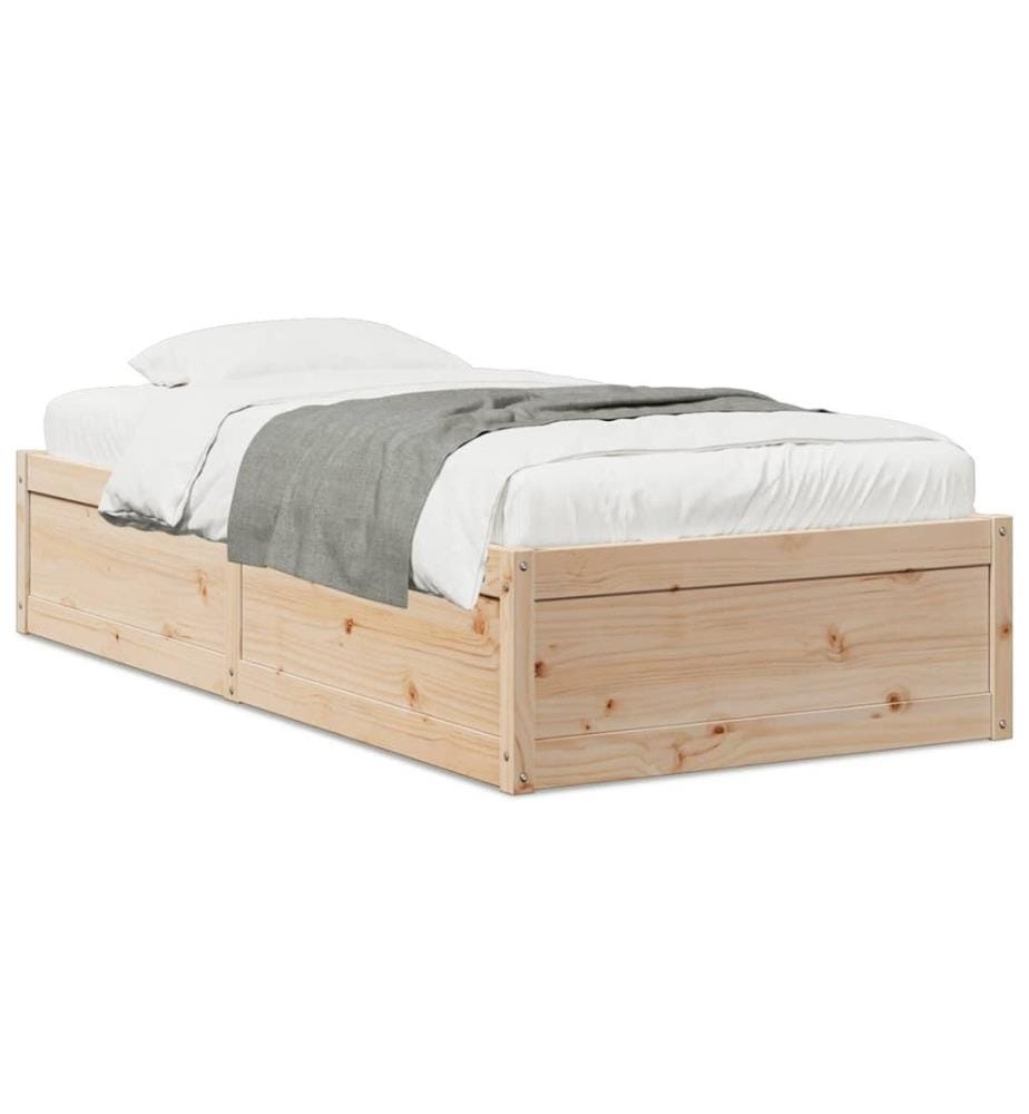 Cadre de lit 100x200 cm bois de pin massif