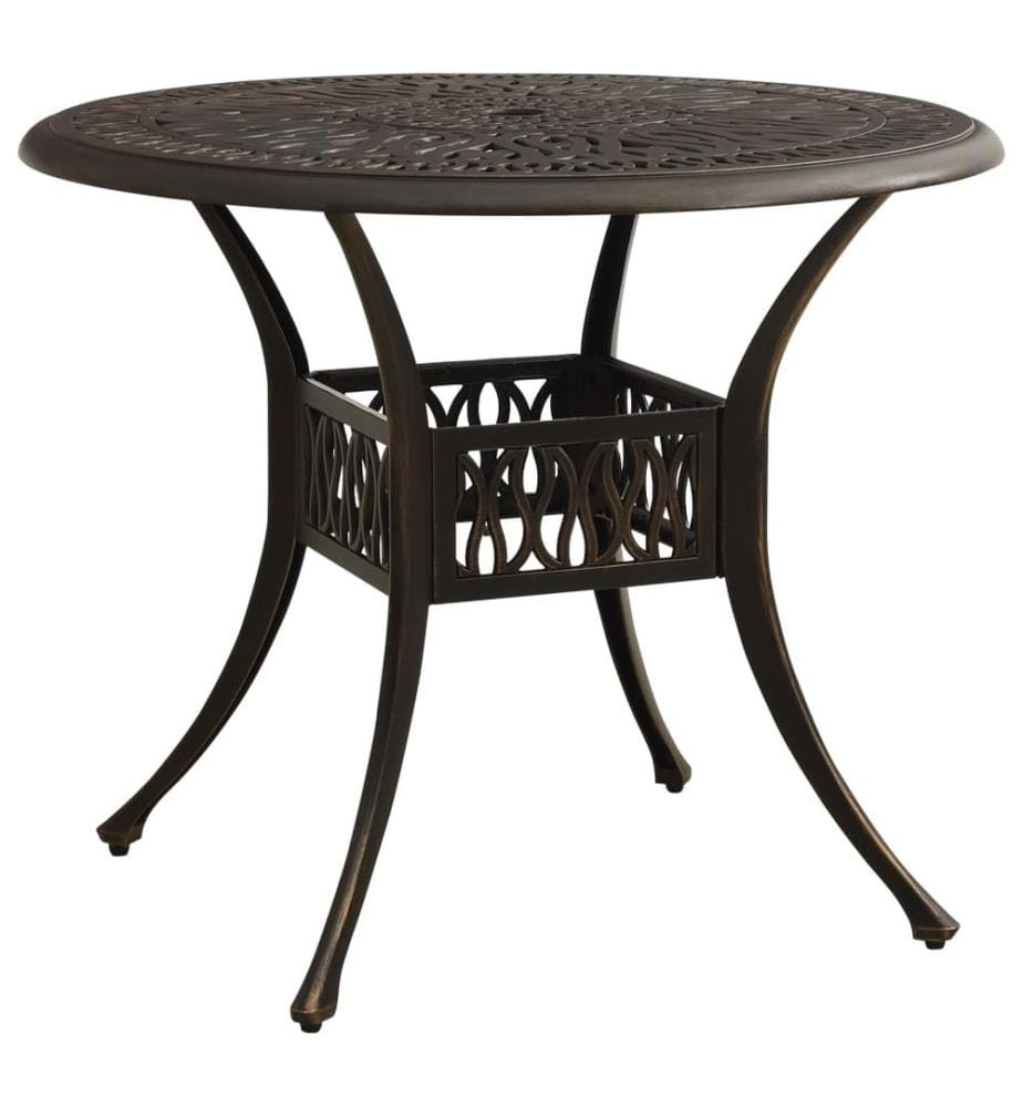 Table de jardin Bronze 90x90x74 cm Aluminium coulé
