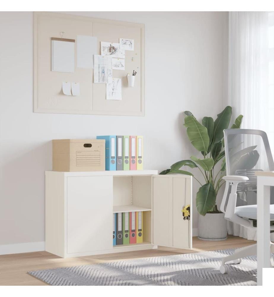 Classeur blanc 90x40x70 cm acier
