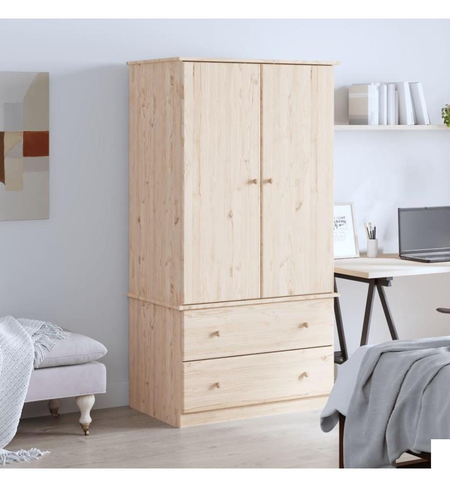 Garde-robe ALTA 90x55x170 cm bois massif de pin