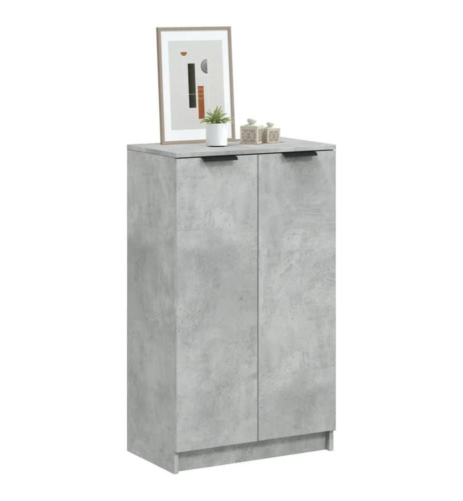 Armoire à chaussures Gris béton 59x35x100,5 cm Bois d'ingénierie