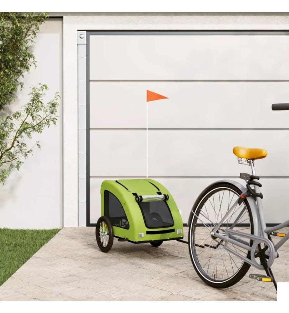 Remorque de vélo pour animaux de compagnie vert
