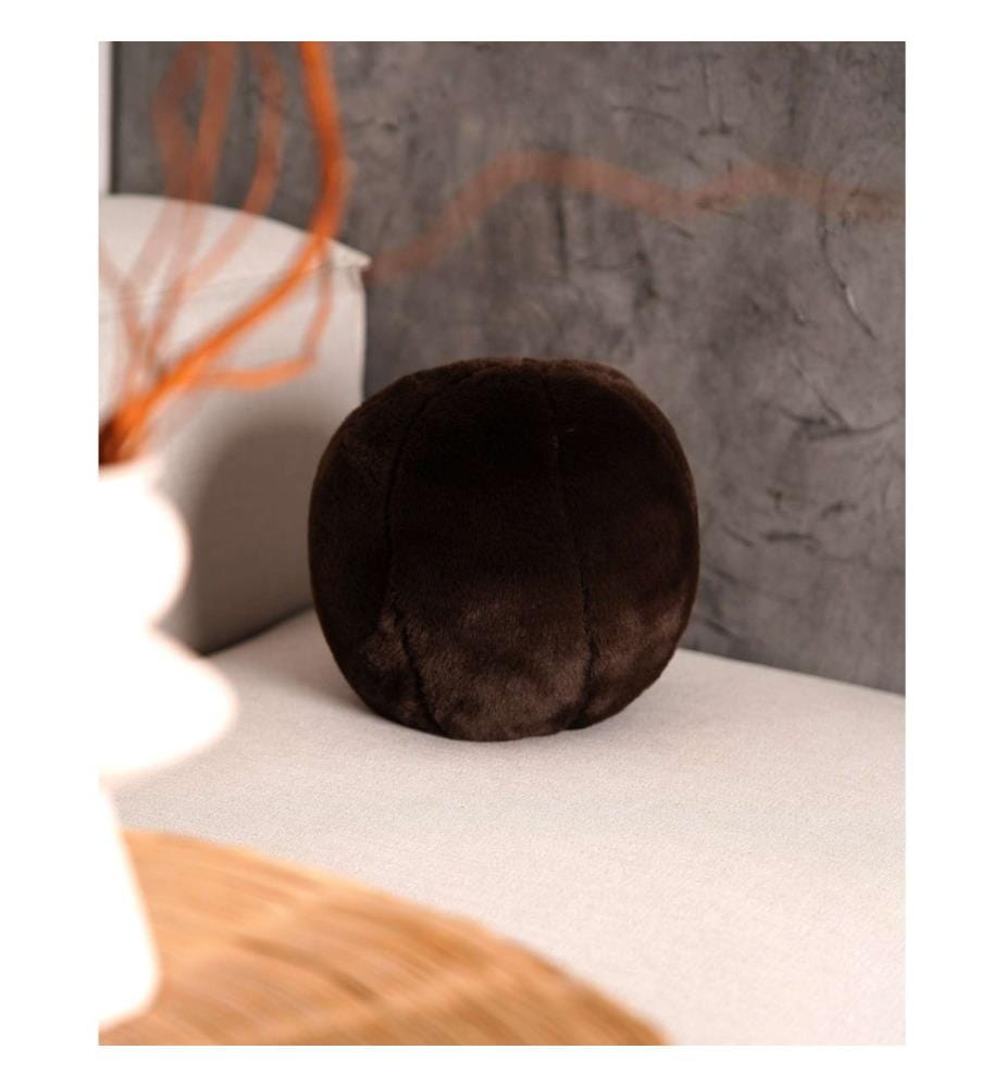 Coussin, brun foncé, 75 % POLYESTER RECYCLÉ / 25 % POLYESTER
