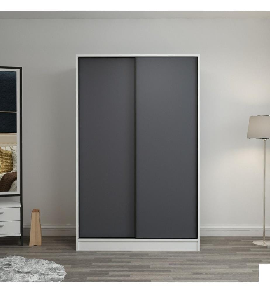 Armoire, blanche, anthracite, panneau de particules mélaminé