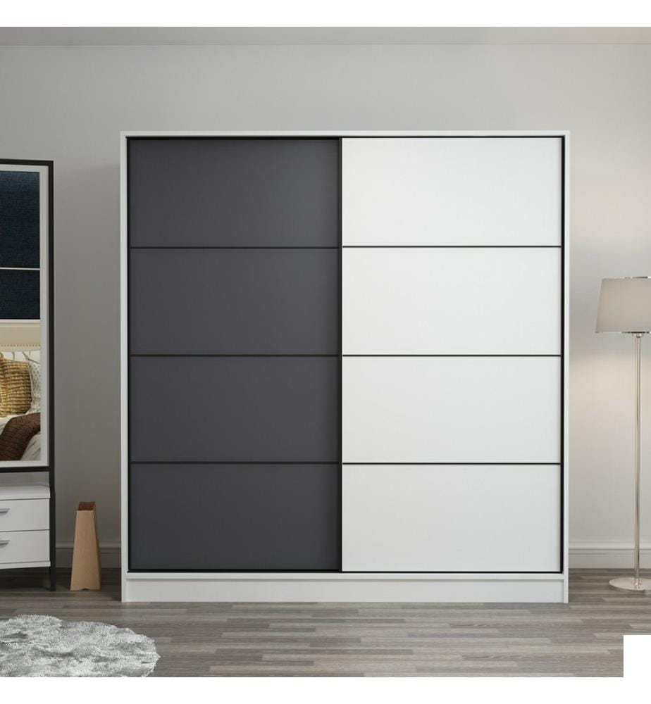 Armoire, Blanc, Anthracite, Panneau de particules mélaminé