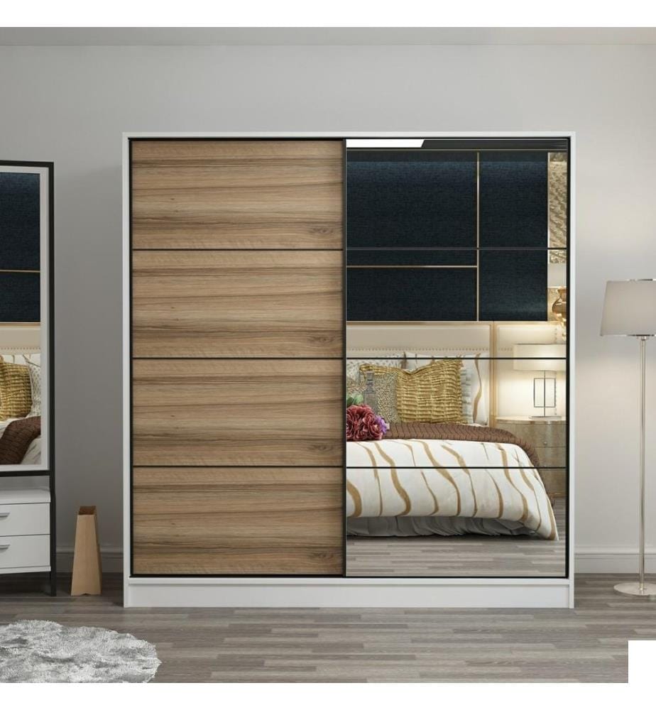 Armoire, Blanche, Dore, Panneau de particules mélaminé