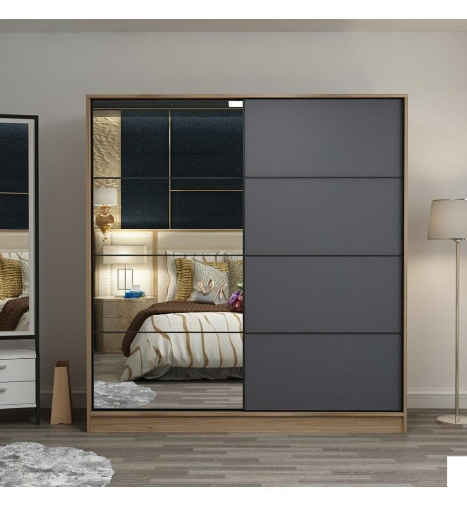 Armoire, Dore, Anthracite, Panneau de particules mélaminé