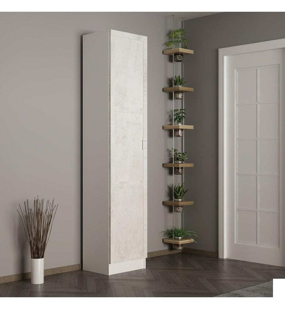 Hall Stand, Blanc, Panneau de particules mélaminé