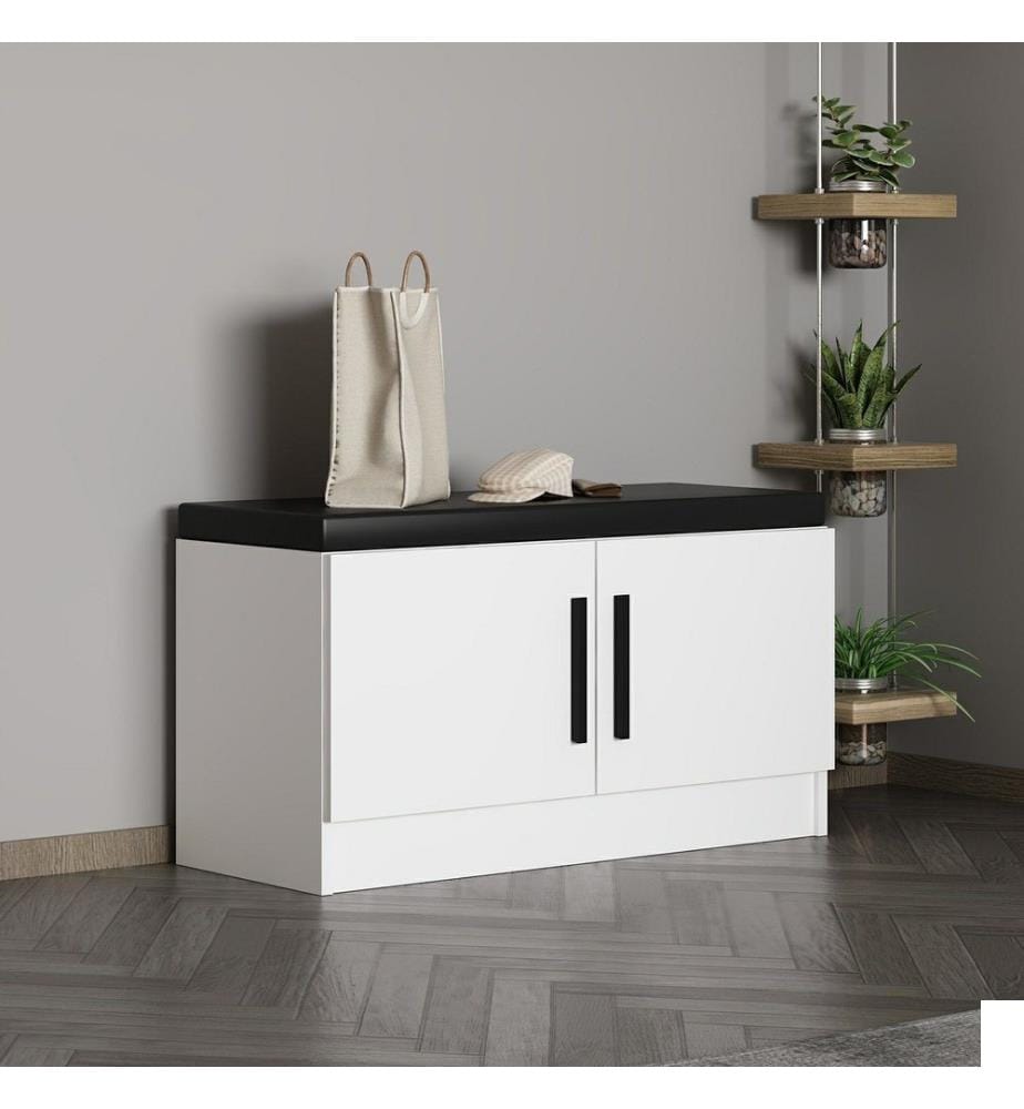 Hall Stand, Blanc, Panneau de particules mélaminé