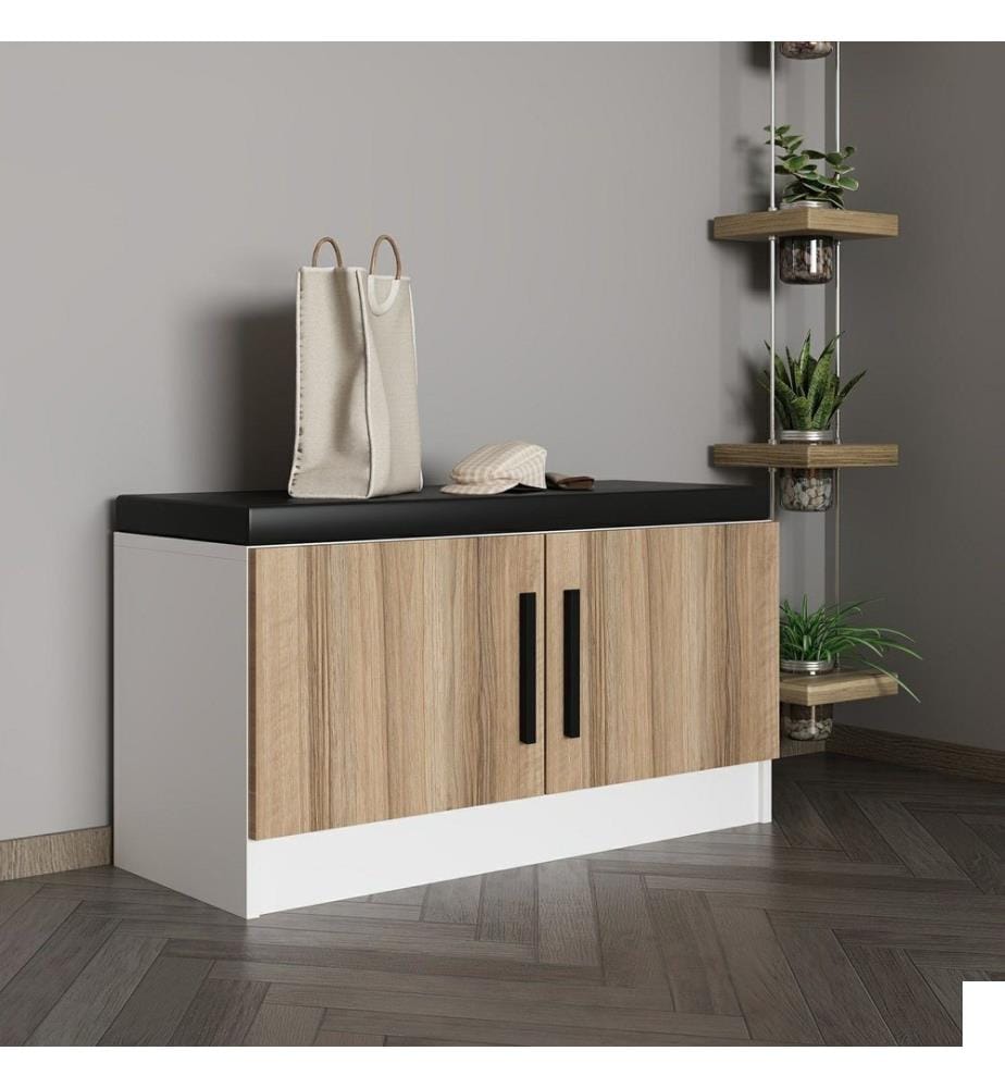 Hall Stand, Noyer, Panneau de particules mélaminé