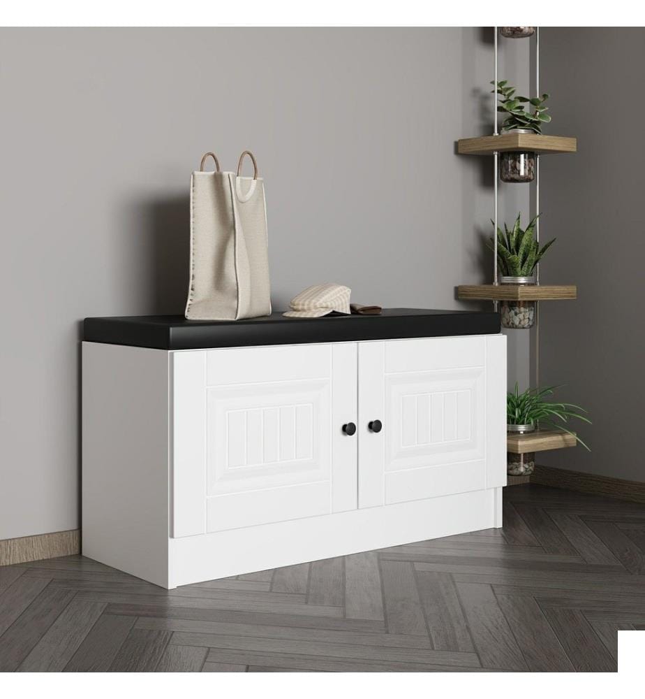 Hall Stand, Blanc, Panneau de particules mélaminé