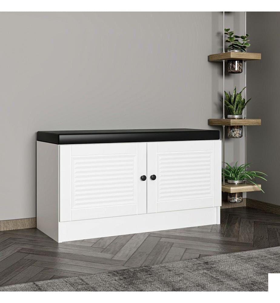 Hall Stand, Blanc, Panneau de particules mélaminé