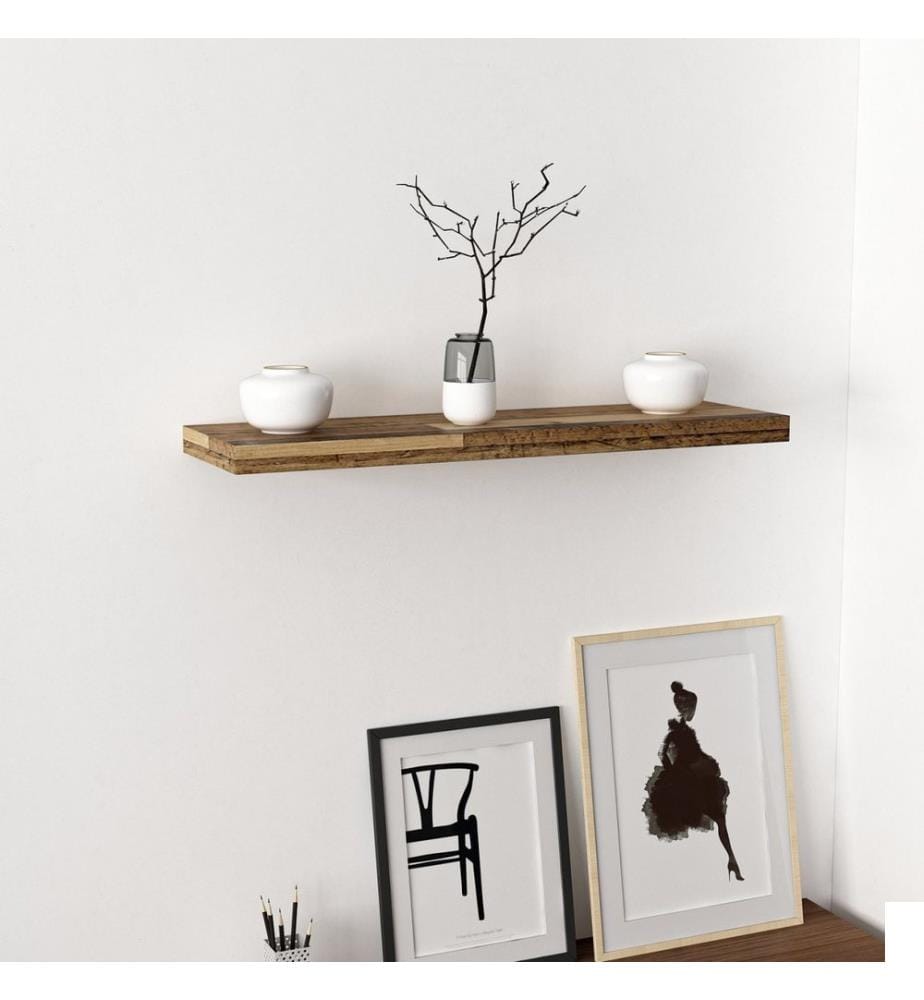Etagère murale, chêne, panneau de particules mélaminé