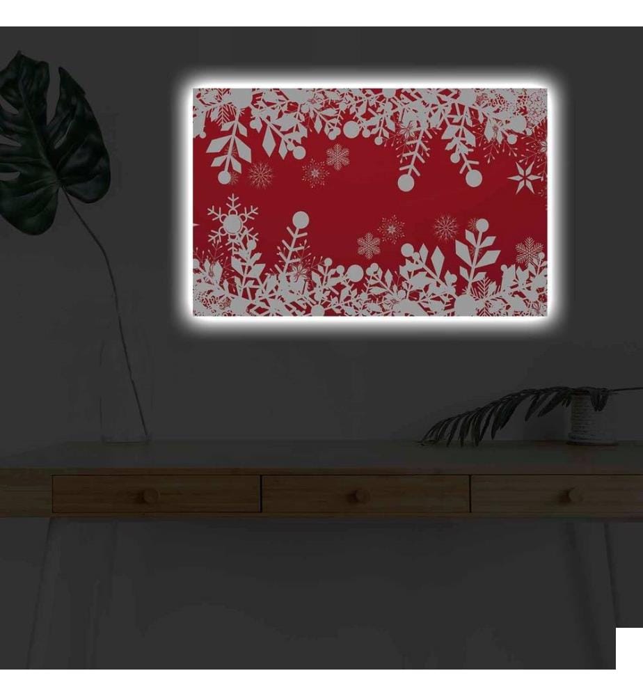 Peinture sur toile décorative éclairée par LED, multicolore, toile en daim