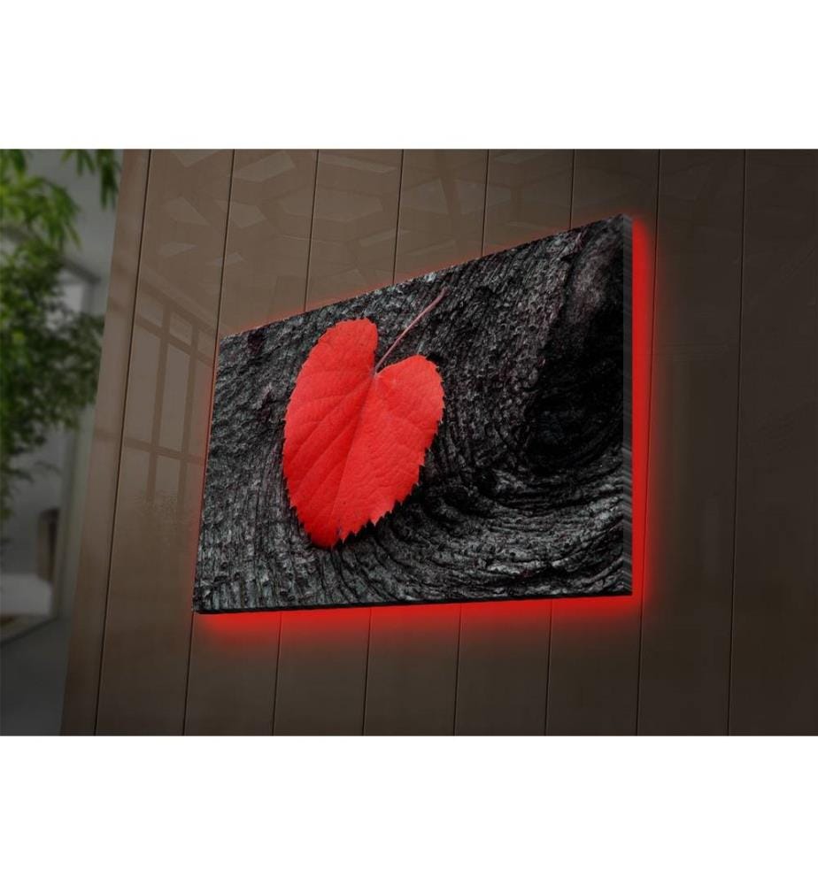 Peinture sur toile décorative éclairée par LED, multicolore, toile en daim